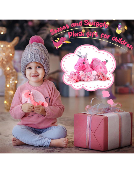 Conjunto de Peluches Dragón Syhood 5 Pcs 45 cm Rosa