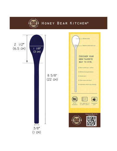 Revolvers de Silicona Honey Bear Kitchen Set de 2 Oso Negro