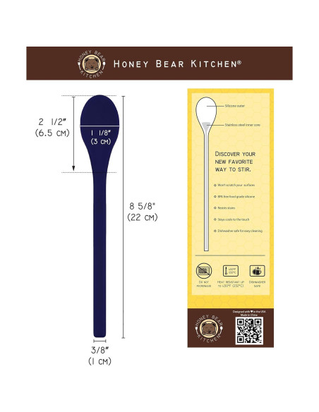 Revolvers de Silicona Honey Bear Kitchen Set de 2 Oso Negro