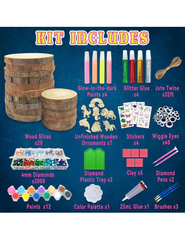 Kit de Pintura de Madera KLMARS - Brilla en la Oscuridad