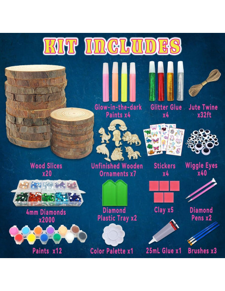 Kit de Pintura de Madera KLMARS - Brilla en la Oscuridad Kit de Pintura de Madera KLMARS - Brilla en la Oscuridad