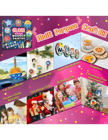 Kit de Pintura de Madera KLMARS - Brilla en la Oscuridad Kit de Pintura de Madera KLMARS - Brilla en la Oscuridad