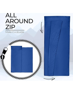 Saco de Dormir 2-en-1 Miqio XL Forro y Sábana de Viaje 2