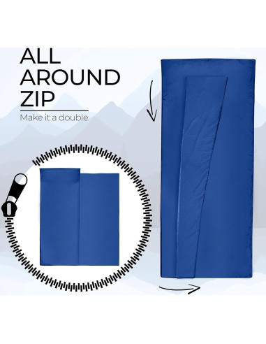 Saco de Dormir 2-en-1 Miqio XL Forro y Sábana de Viaje