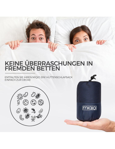 Saco de Dormir 2-en-1 Miqio XL Forro y Sábana de Viaje
