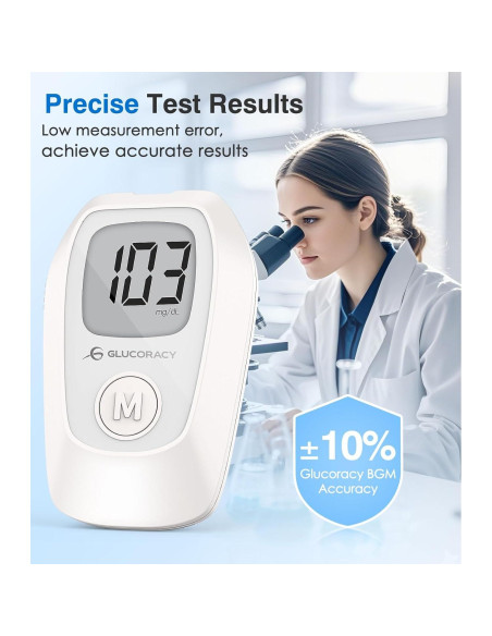 Kit de Monitor de Glucosa Glucoracy G-425 con 50 Tiras y Lancetas