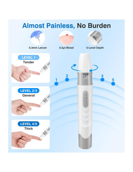 Kit de Monitor de Glucosa Glucoracy G-425 con 50 Tiras y Lancetas