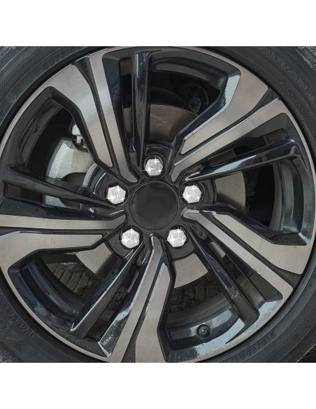 Cubiertas de Perno de Rueda Blueshyhall 21 mm Blancas - Paquete de 20