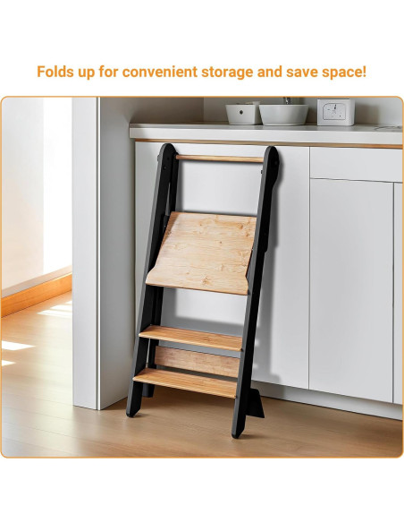 Torre de Aprendizaje Plegable COSYLAND - Taburete Ajustable para Niños