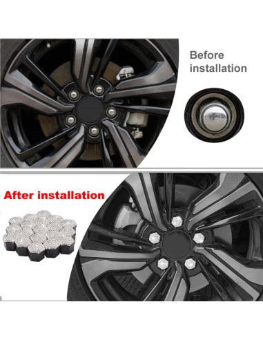 Cubiertas de Perno de Rueda Blueshyhall 21 mm Blancas - Paquete de 20