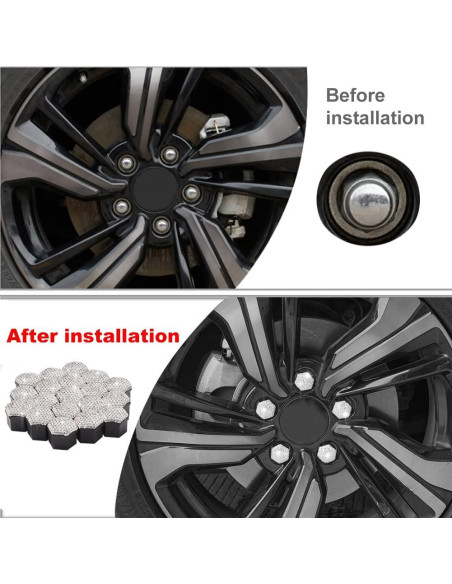 Cubiertas de Perno de Rueda Blueshyhall 21 mm Blancas - Paquete de 20