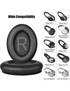 Almohadillas de Reemplazo Bose QuietComfort 35 II Negro 2