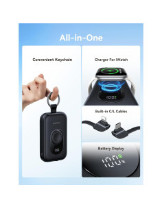 Cargador Portátil RORRY 20000mAh PD 30W Carga Rápida Negro 2