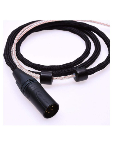 Cable Híbrido 16 Núcleos 5N Baño de Plata 1.2M 4Pin XLR