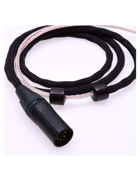 Cable Híbrido 16 Núcleos 5N Baño de Plata 1.2M 4Pin XLR