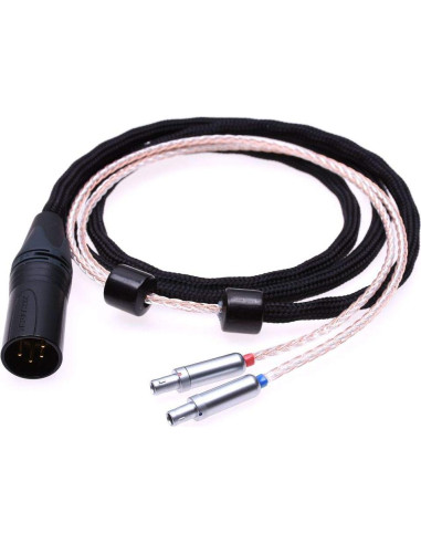 Cable Híbrido 16 Núcleos 5N Baño de Plata 1.2M 4Pin XLR