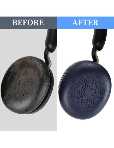 Almohadillas de Reemplazo Adhiper para Auriculares Jabra Evolve2 65/40/Elite 45h - Cuero Suave Azul