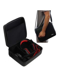 Funda Dura EVA Negra Navitech para Auriculares de Juego