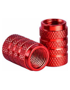 Tapas de Válvula de Neumático Xicyole, 8 Piezas, Rojo, Metal