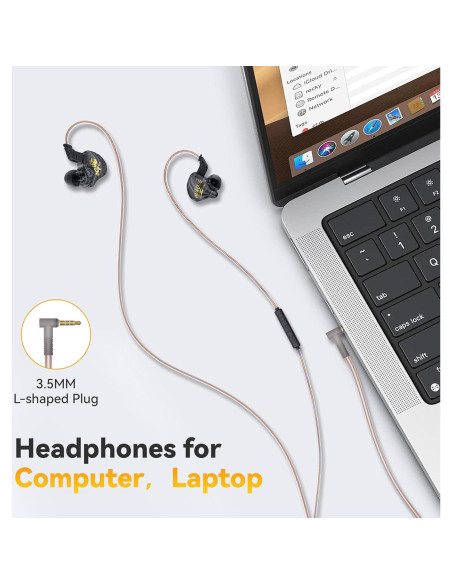 Auriculares KBEAR K01 In Ear HIFI Gaming 3.5mm Azul-Púrpura