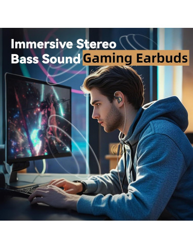 Auriculares KBEAR K01 In Ear HIFI Gaming 3.5mm Azul-Púrpura