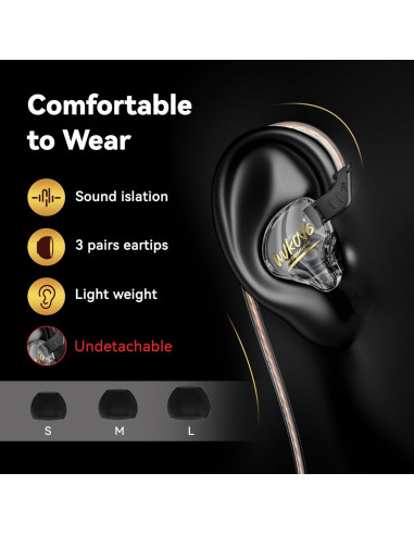 Auriculares KBEAR K01 In Ear HIFI Gaming 3.5mm Azul-Púrpura