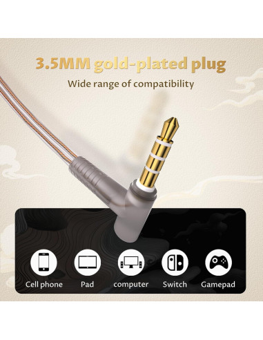 Auriculares KBEAR K01 In Ear HIFI Gaming 3.5mm Azul-Púrpura