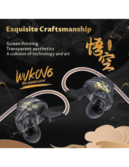 Auriculares KBEAR K01 In Ear HIFI Gaming 3.5mm Azul-Púrpura