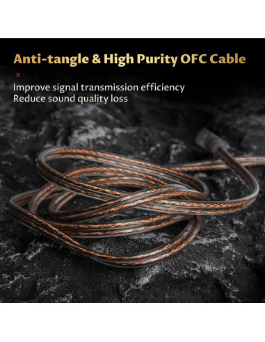 Auriculares KBEAR K01 In Ear HIFI Gaming 3.5mm Azul-Púrpura