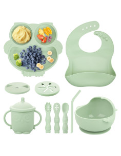 Juego de Alimentación para Bebés Bnditeu 10 Piezas Verde