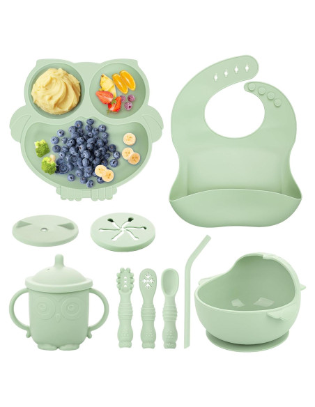 Juego de Alimentación para Bebés Bnditeu 10 Piezas Verde