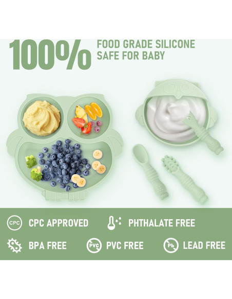 Juego de Alimentación para Bebés Bnditeu 10 Piezas Verde