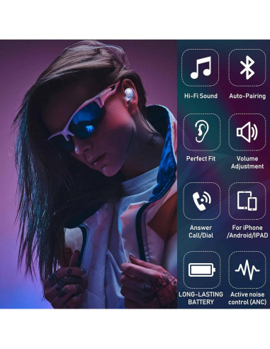 Auriculares Inalámbricos UrbanX Street Buds Pro R190 - Aislamiento de Ruido, Resistente al Agua, Carga Inalámbrica