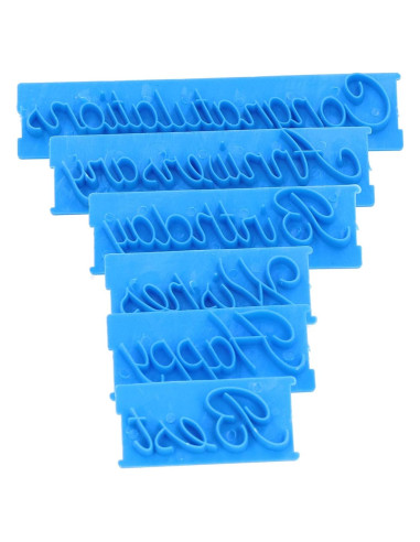 Sellos de Galletas de Alfabeto Plplaaoo - 6 Piezas para Pasteles