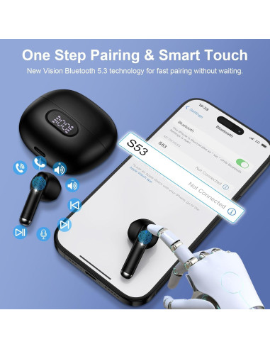 Auriculares Inalámbricos Bluetooth Samsung S25 con Estuche Carga