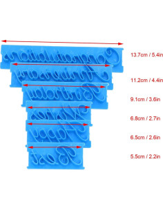 Sellos de Galletas de Alfabeto Plplaaoo - 6 Piezas para Pasteles 2