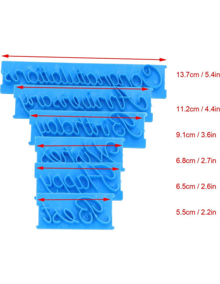 Sellos de Galletas de Alfabeto Plplaaoo - 6 Piezas para Pasteles