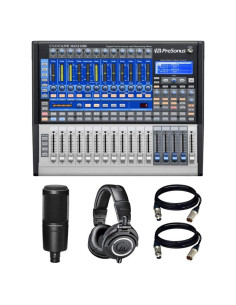 Mezclador Digital PreSonus StudioLive 16.0.2 USB + Micrófono AT2020 + Auriculares ATH-M50x