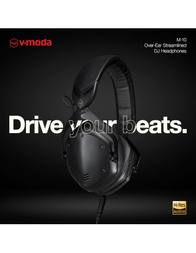 Auriculares DJ V-Moda M-10 Diadema Negro con Almohadillas de Espuma
