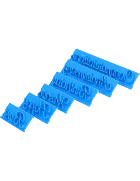 Sellos de Galletas de Alfabeto Plplaaoo - 6 Piezas para Pasteles