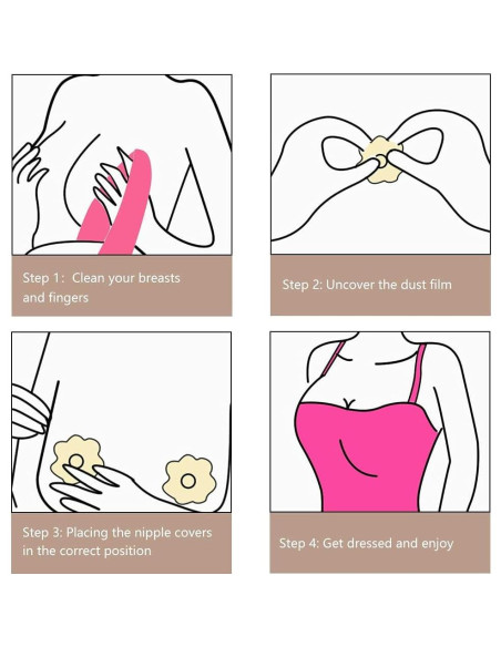 Cubiertas de Pezón ONESING 76 Piezas Silicona y Encaje