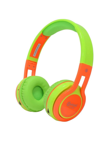 Auriculares Inalámbricos Contixo KB-2600 para Niños 85dB Verde/Naranja