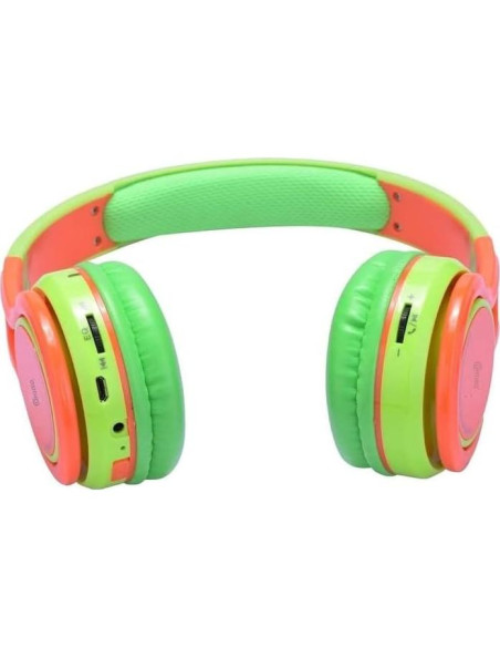 Auriculares Inalámbricos Contixo KB-2600 para Niños 85dB Verde/Naranja