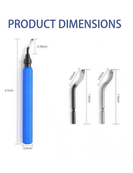 Juego de Herramientas de Desbarbado Rtcimoic 10 Piezas Acero