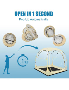 Tienda Deportiva Eapele para 6 Personas, 3 Temporadas, 182.88x182.88cm 2