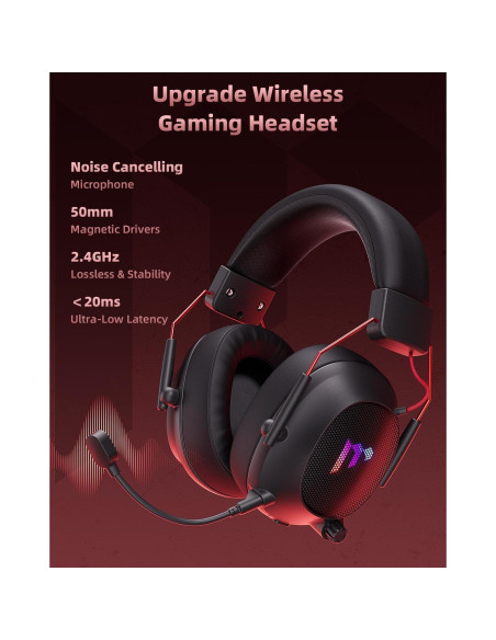 Auriculares Gaming Inalámbricos Mytrix Tac Master 50H RGB