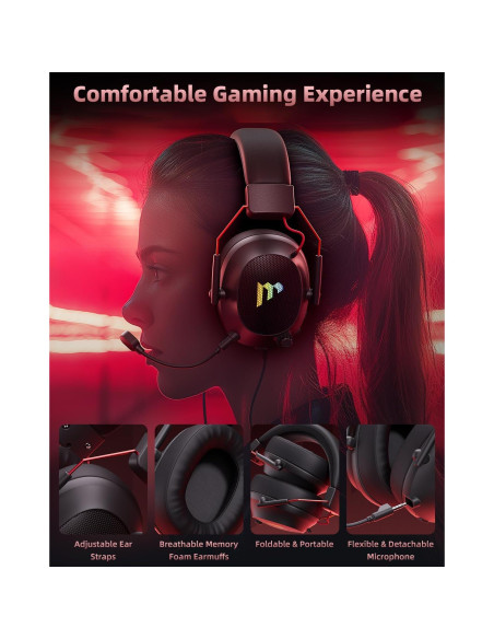 Auriculares Gaming Inalámbricos Mytrix Tac Master 50H RGB