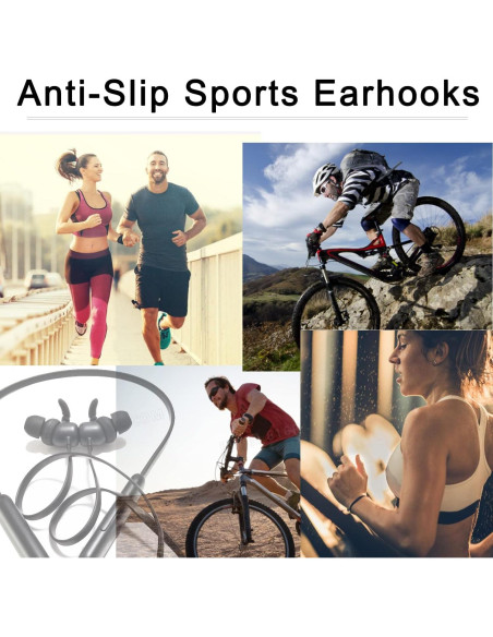 Ganchos de Silicona Luckvan para Auriculares Beats Flex - 3 Pares Negro