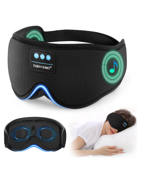 Máscara de Sueño 3D Bluetooth ZHENYEMEI con Auriculares Inalámbricos