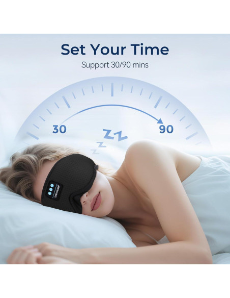 Máscara de Sueño 3D Bluetooth ZHENYEMEI con Auriculares Inalámbricos